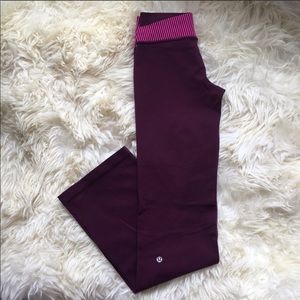 Lululemon Astro Pants Bordeaux Drama Neon Pink